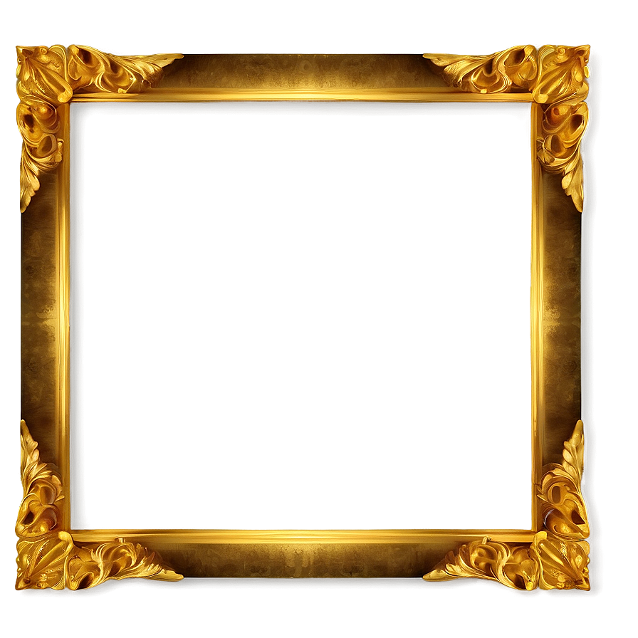 Golden Vintage Frame Png Gyc2