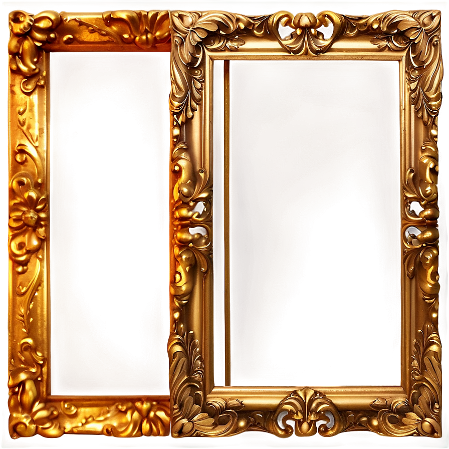 Golden Vintage Frame Png Rvb70