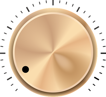 Golden Volume Knob Illustration