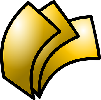 Golden Wifi Symbol PNG with transparent background