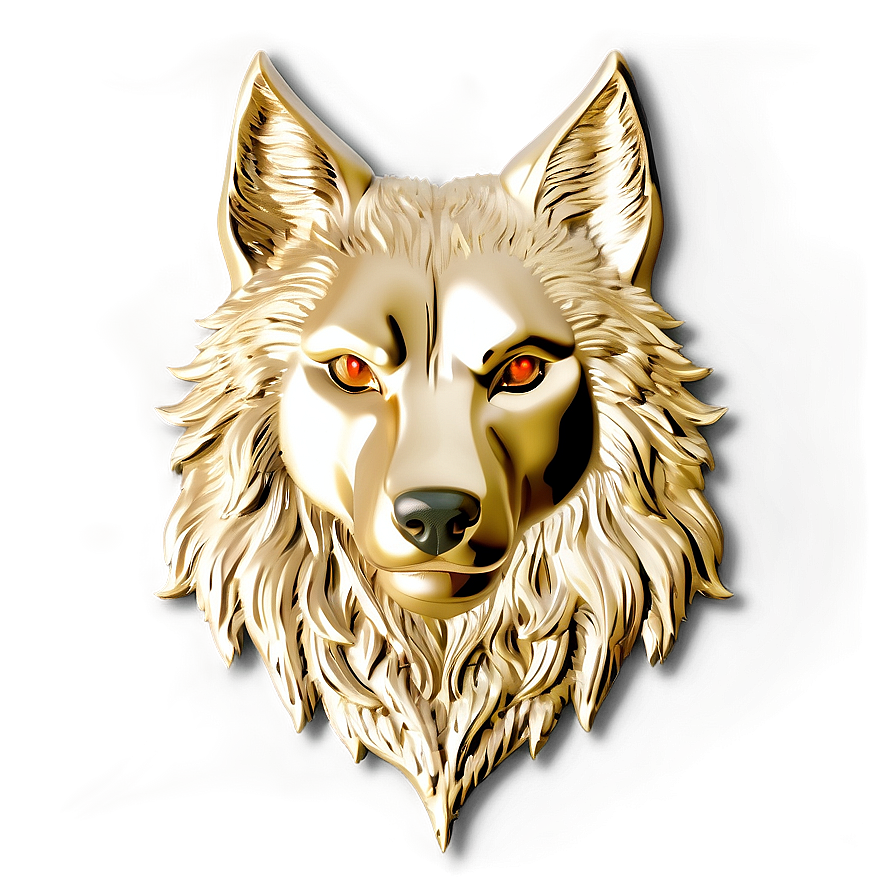 Golden Wolf Emblem Png 1