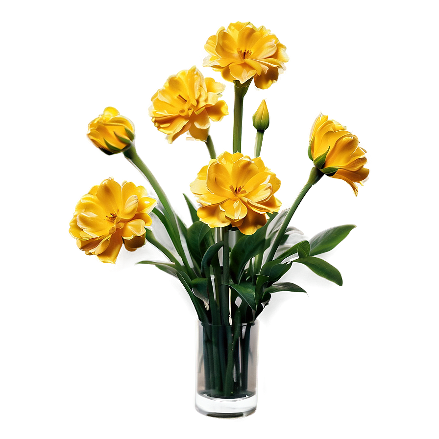 Golden Yellow Flowers Png Qbu63