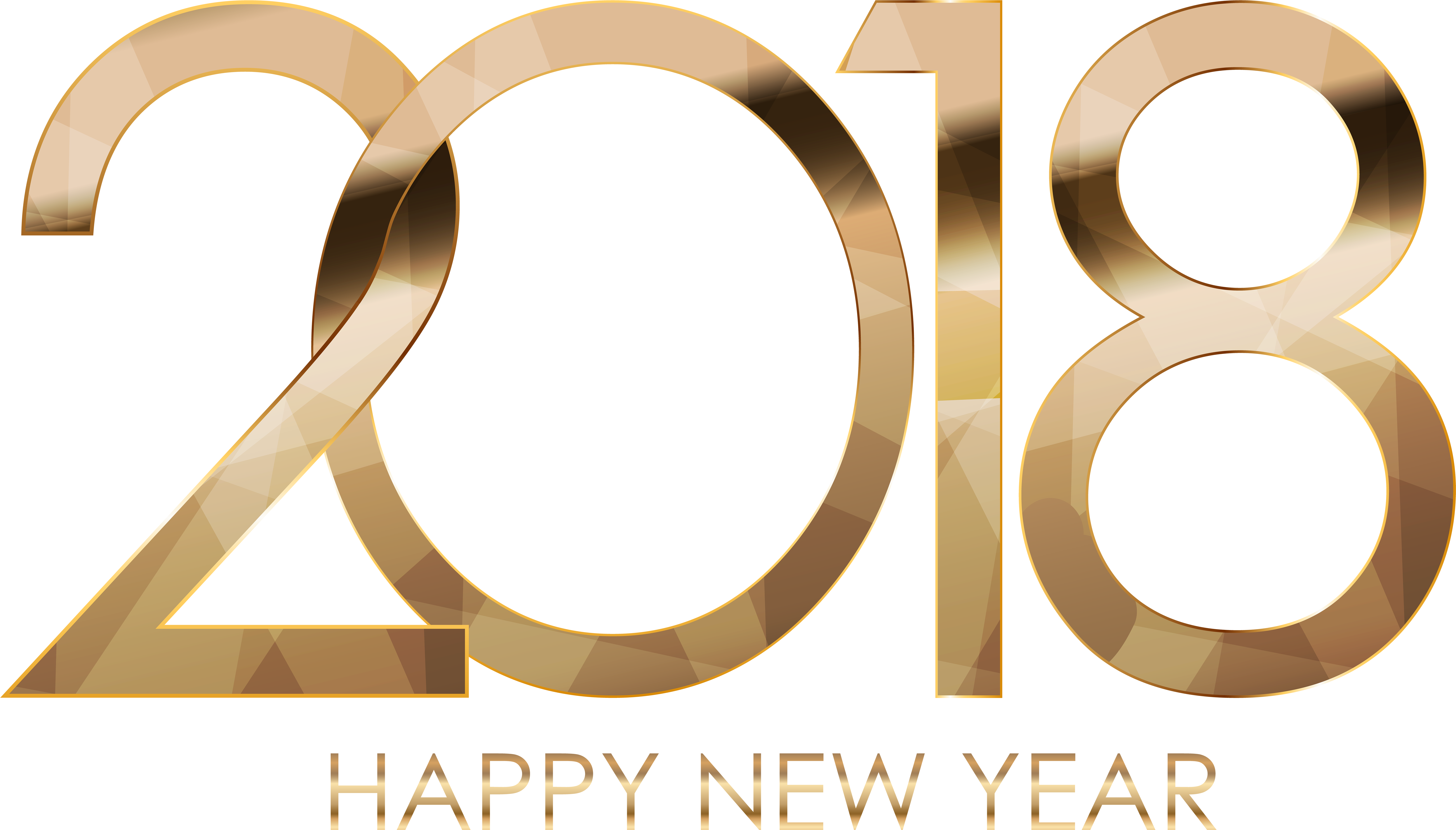 2018 Happy New Year Gold Png Download - Happy New Year Chick Fil, Transparent Png PNG image with a transparent background, free high-resolution download