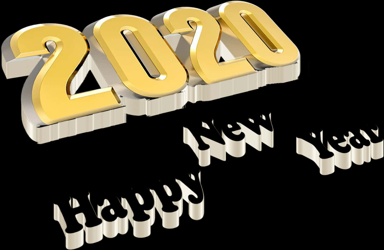 Happy New Year Png Image 2020 Png Free Download - Calligraphy, Transparent Png PNG with transparent background
