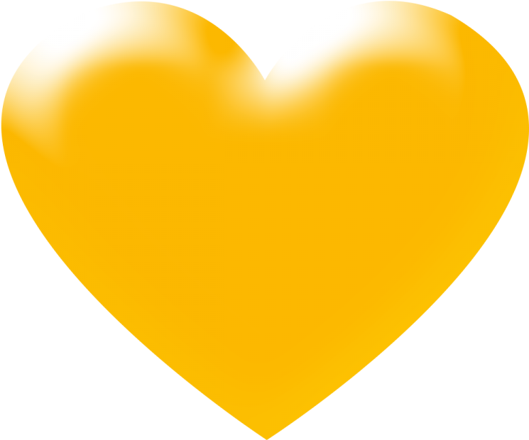 3d Yellow Heart Png Transparent Background Image Download - Yellow Heart No Background, Png Download PNG with transparent background