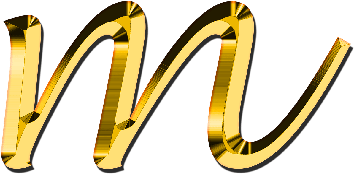 Golden3 D Letter M