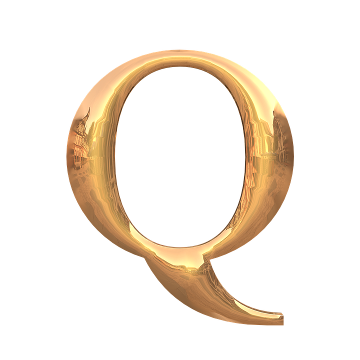 Golden3 D Letter Q