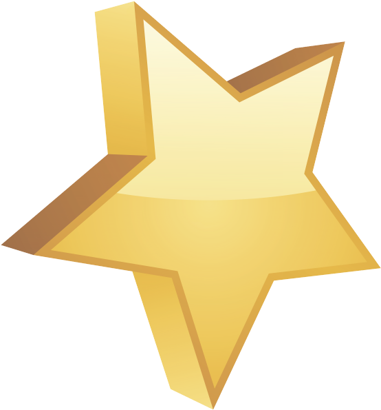 Golden3 D Star Graphic