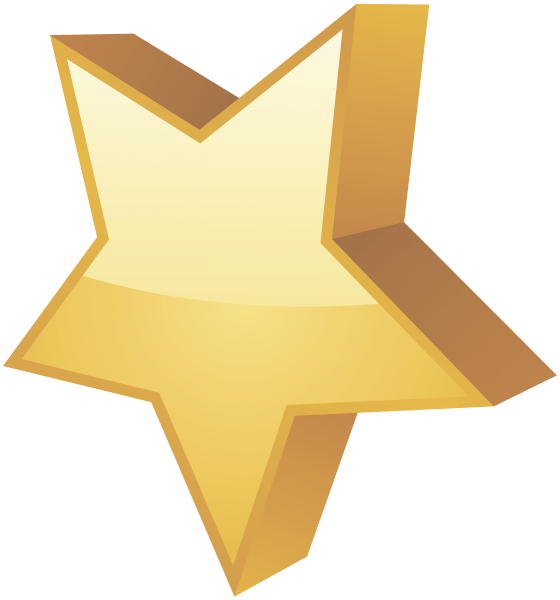 Golden3 D Star Graphic