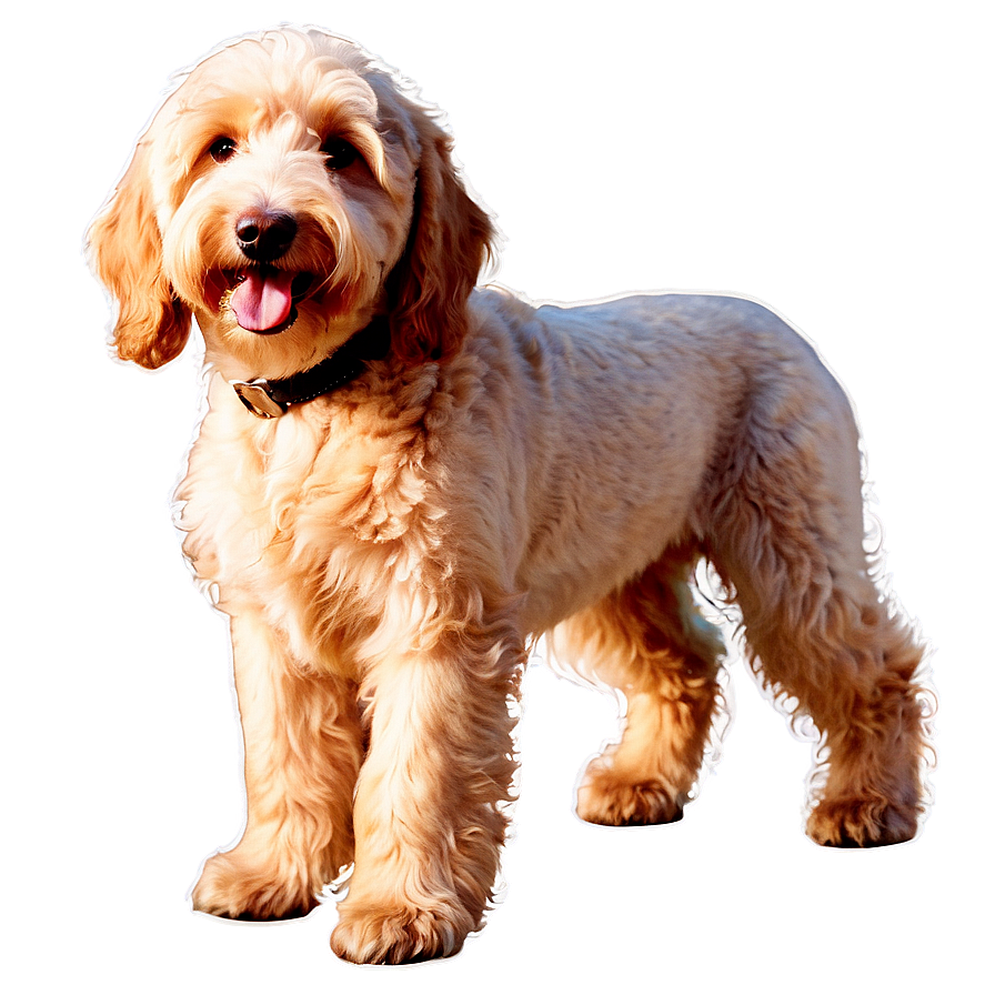 Goldendoodle At Sunset Png 54