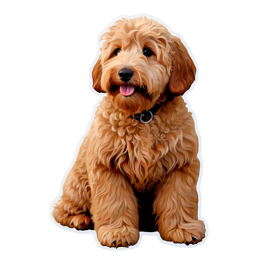 Goldendoodle In Snow Png 36