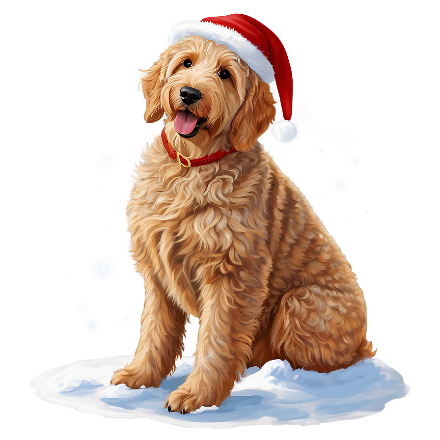 Goldendoodle In Snow Png Qbg