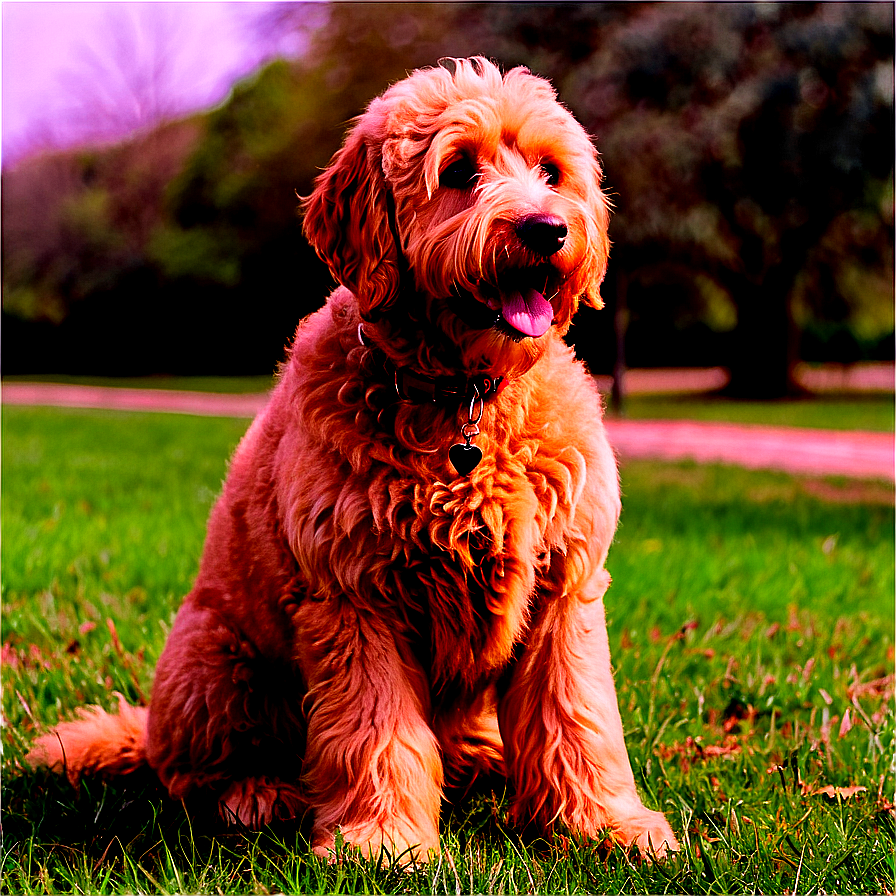 Goldendoodle In The Park Png Psx5