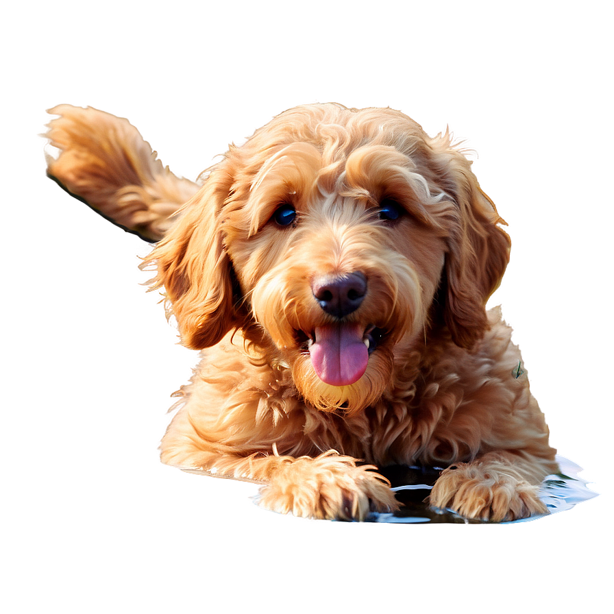 Goldendoodle Swimming Png 06262024