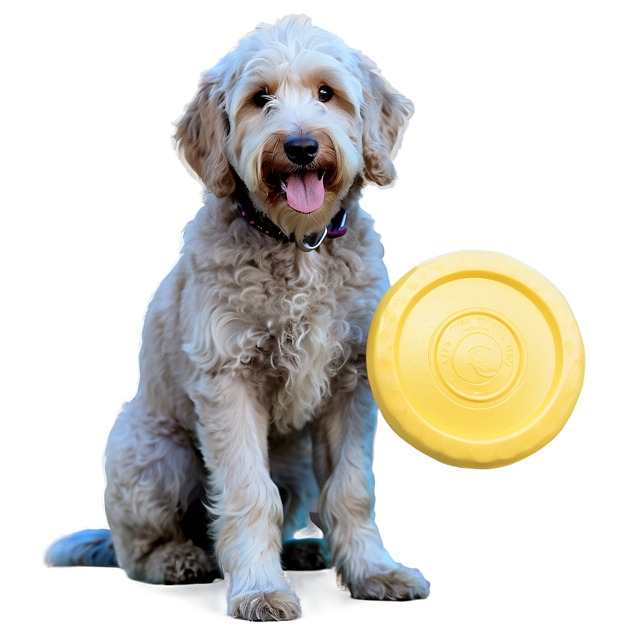 Goldendoodle With Frisbee Png Qxh83