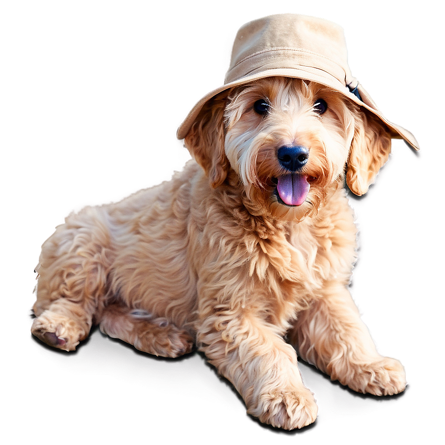 Goldendoodle With Hat Png Ync