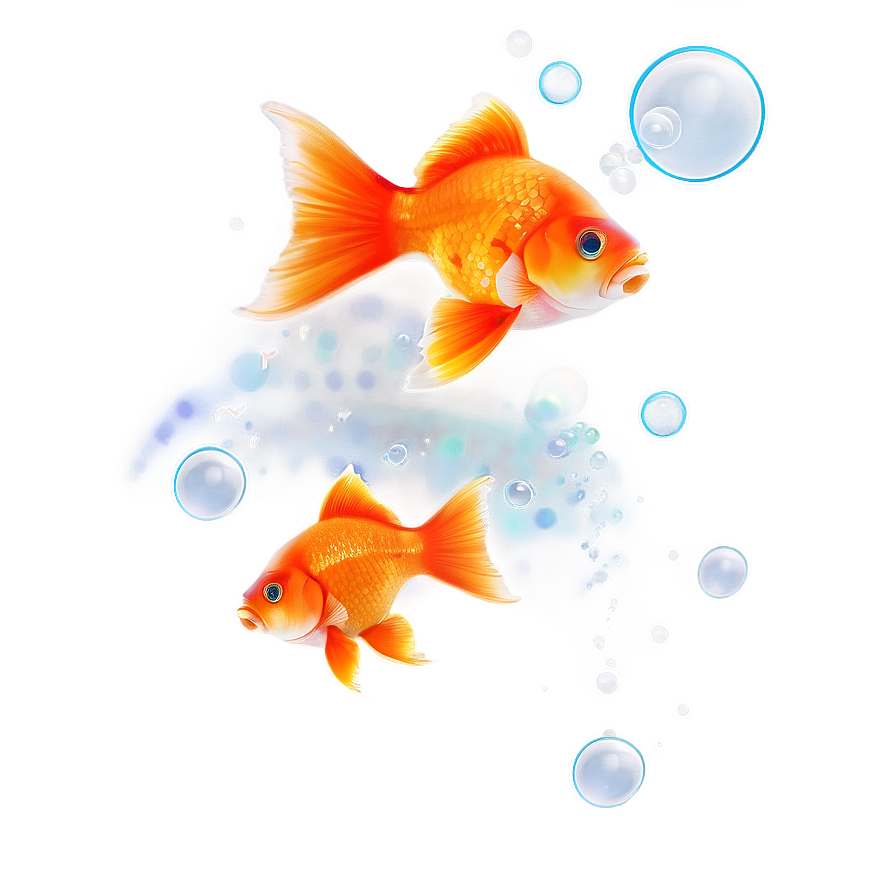 Goldfish With Bubbles Png Jlr