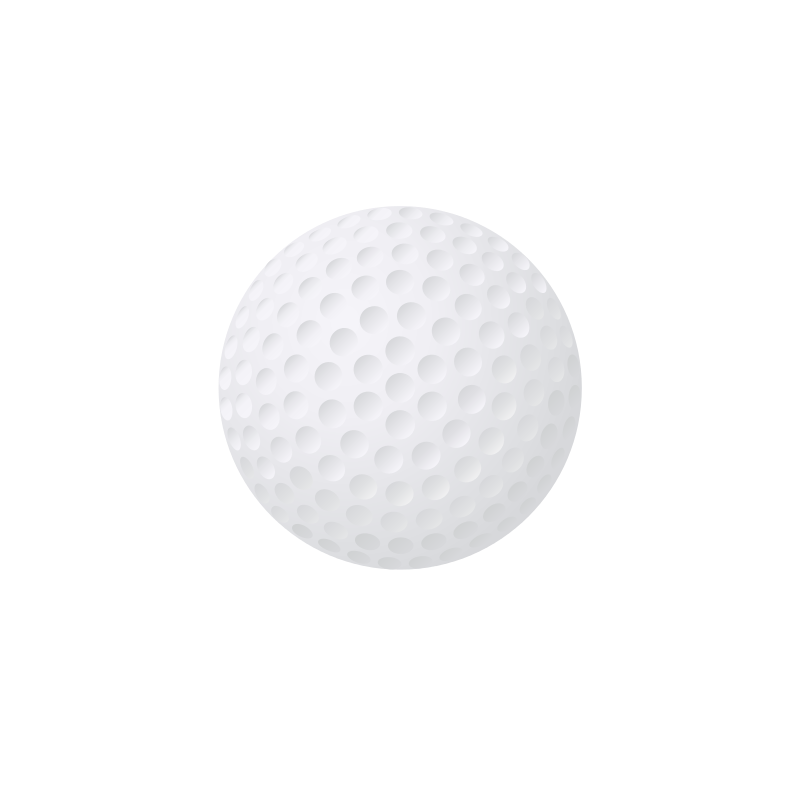 Golf Ball Isolatedon Black