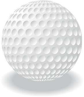 Golf Ball Vector Illustration PNG with transparent background