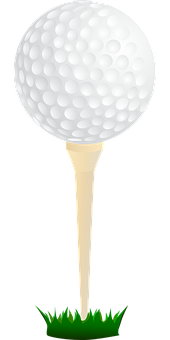 Golf Ballon Tee PNG with transparent background