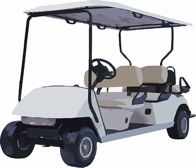 Golf Cart Illustration PNG with transparent background