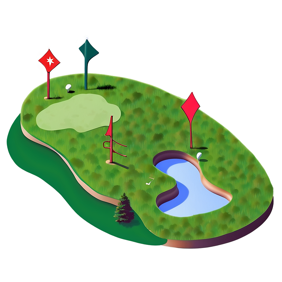 Golf Course Layout PNG hod PNG with transparent background