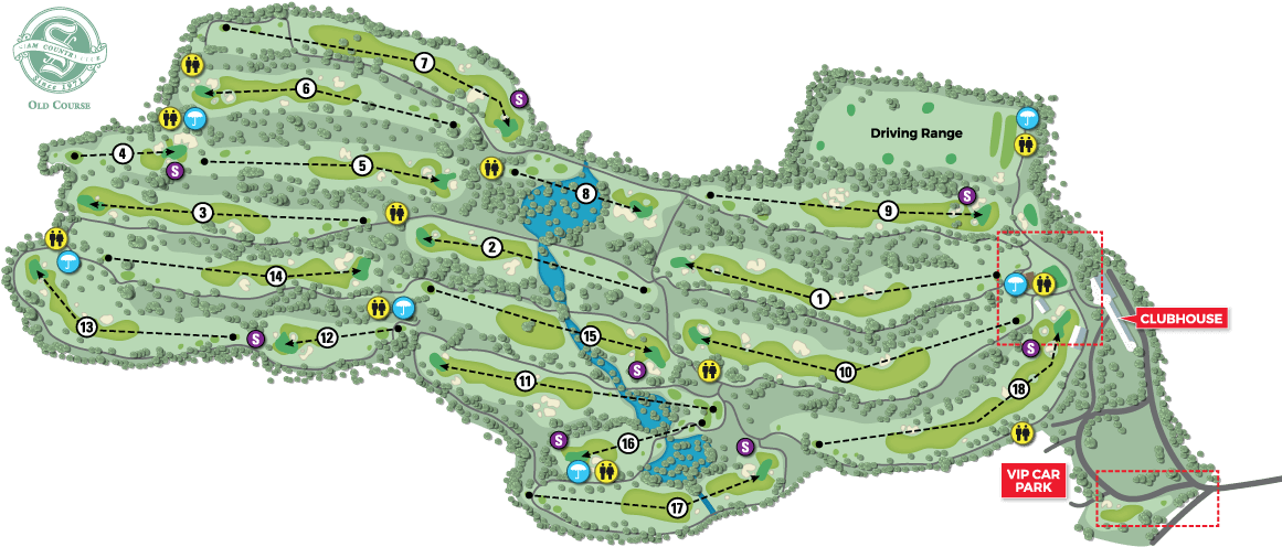 Golf Course Layout Thailand PNG with transparent background