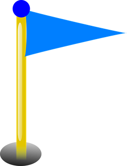 Golf Flagstickand Hole Graphic PNG with transparent background