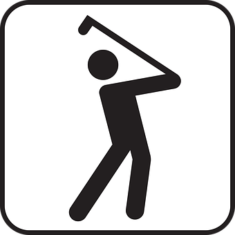 Golf Swing Icon PNG with transparent background