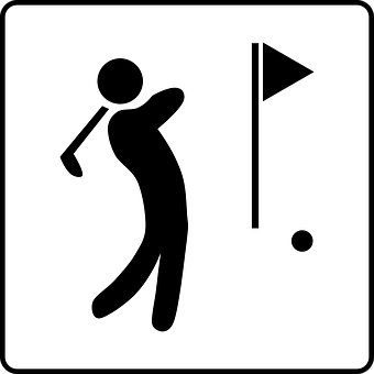 Golf Swing Icon PNG with transparent background