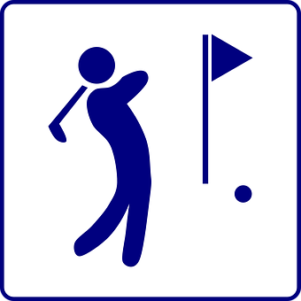 Golf Swing Sign Icon PNG with transparent background