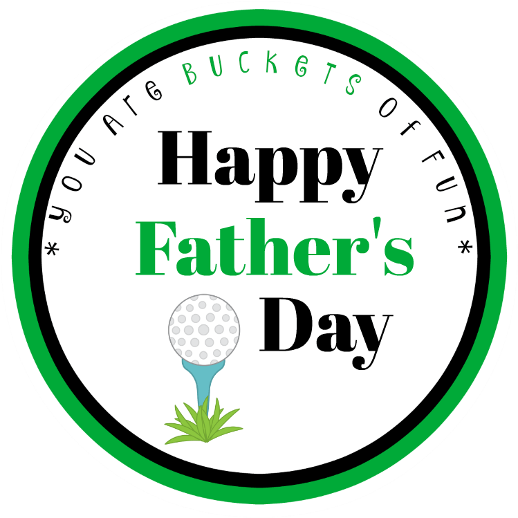 Golf Themed Fathers Day Greeting PNG with transparent background