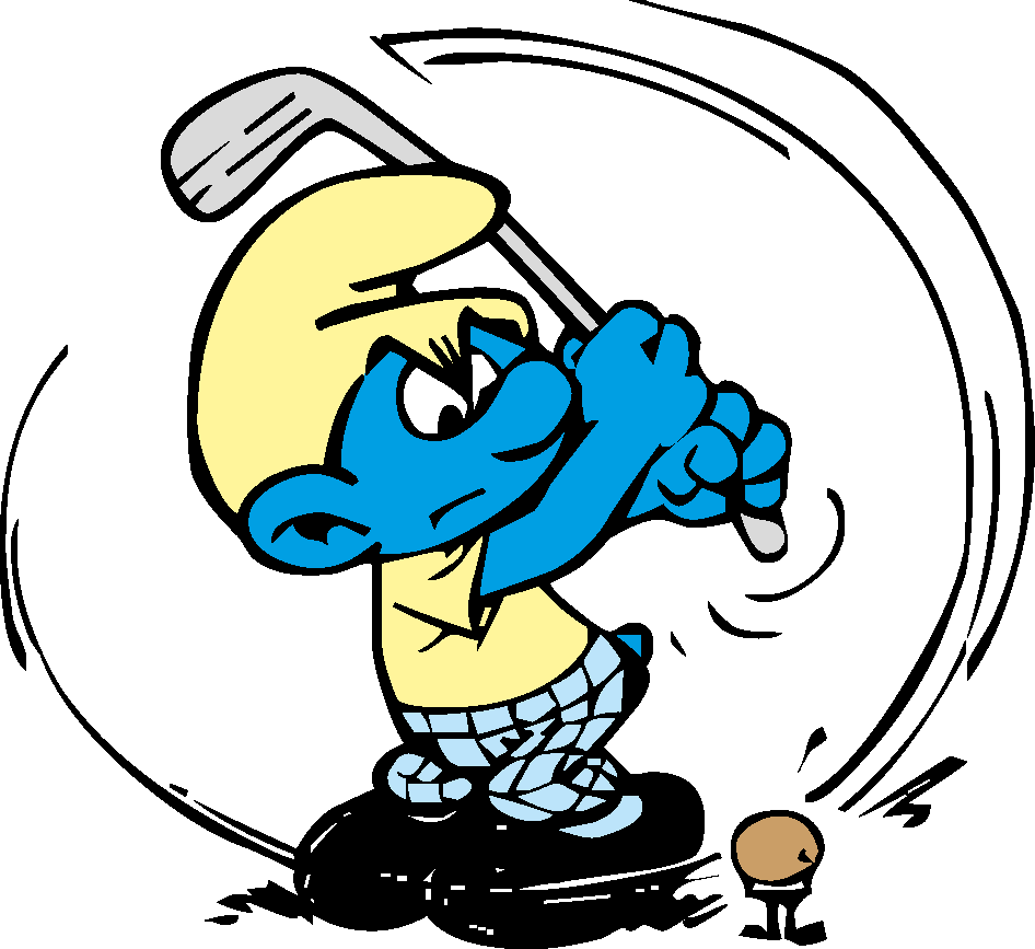 Golfing Smurf Action