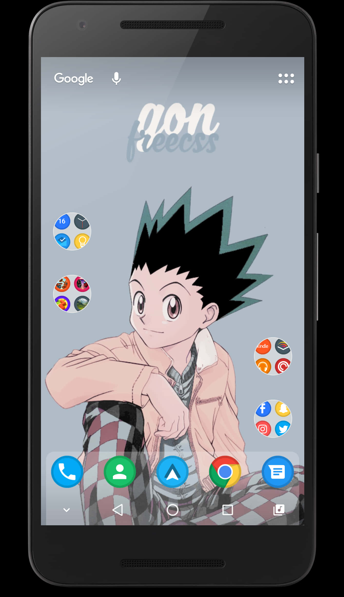 Gon Freecss Anime Character Smartphone Wallpaper PNG with transparent background