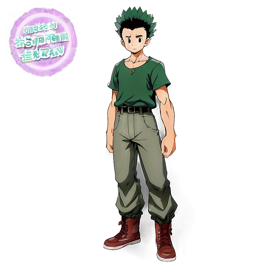 Gon Freecss Full Body PNG fwn PNG with transparent background