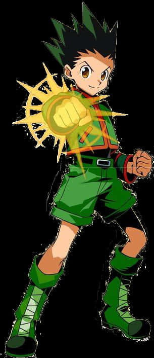 Gon Freecss Hunterx Hunter Character PNG with transparent background