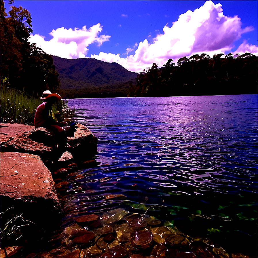 Gone Fishing Lakeside View Png 54