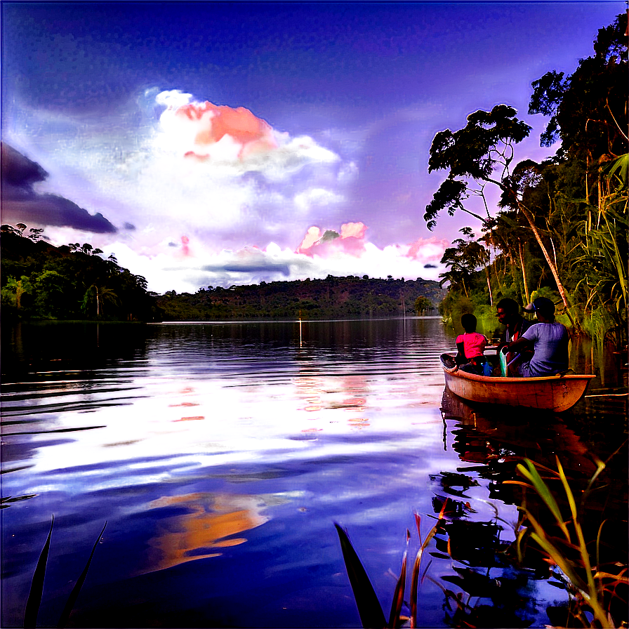 Gone Fishing On Quiet Lake Png 26