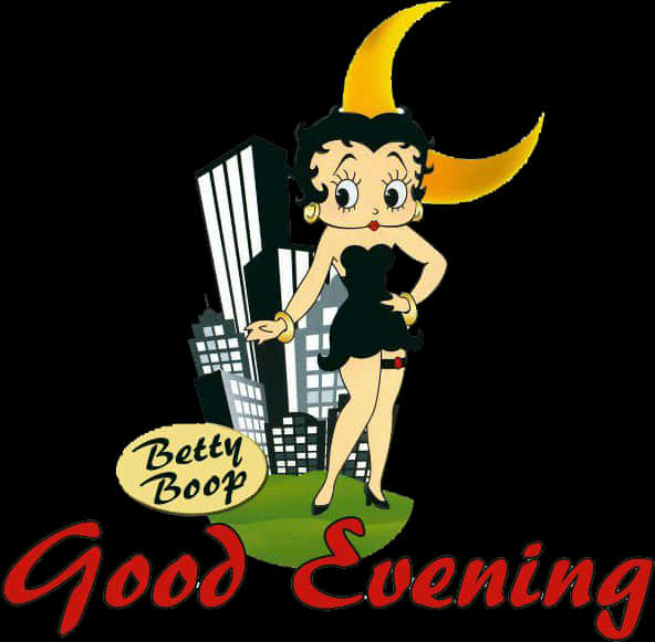 Good Boop Dvd Bimbo Evening Betty Cartoon Clipart - Clip Art Good Evening, HD Png Download PNG with transparent background