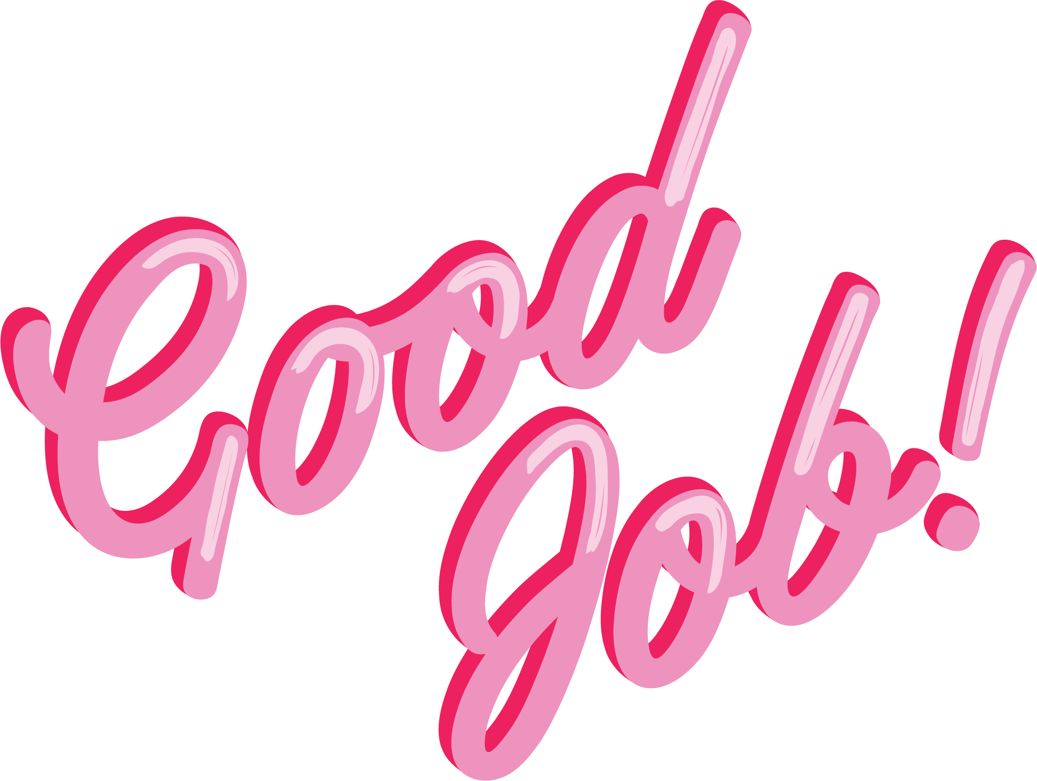 Good Job Appreciation Text PNG with transparent background