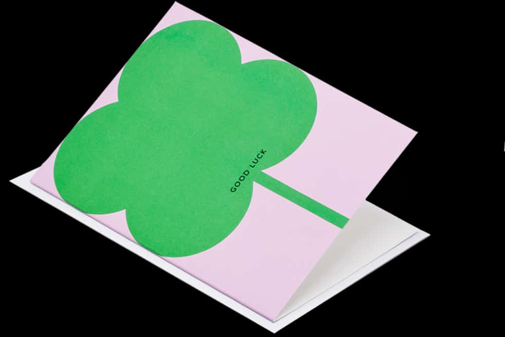 Good Luck Shamrock Card