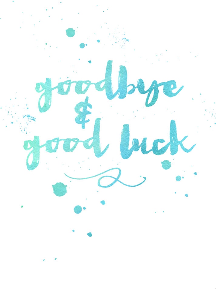 Goodbyeand Good Luck Calligraphy