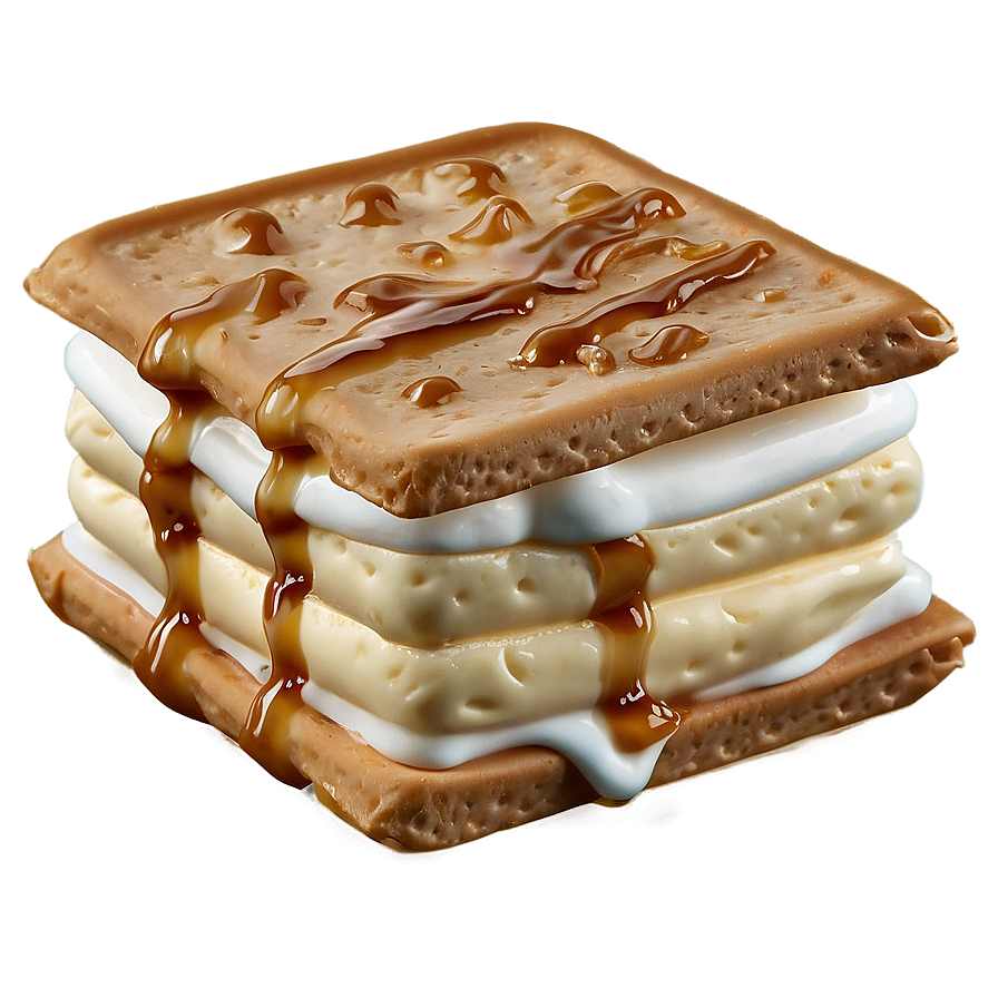 Gooey Caramel Ice Cream Sandwich Png Qmj96