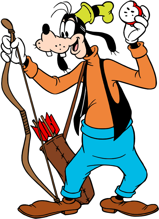 Goofy Archer Cartoon Character