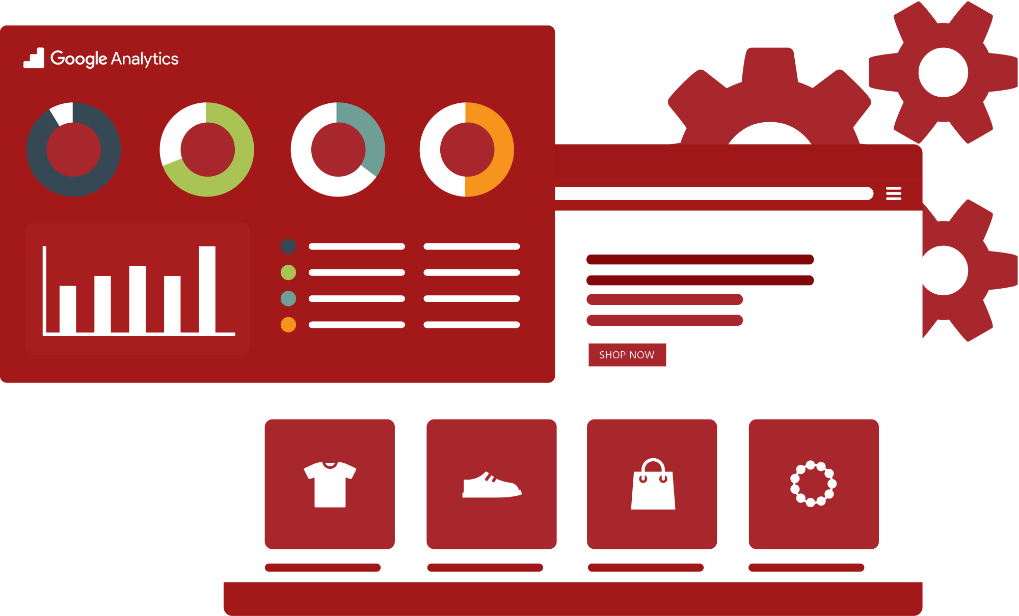 Google Analytics Dashboard Vector