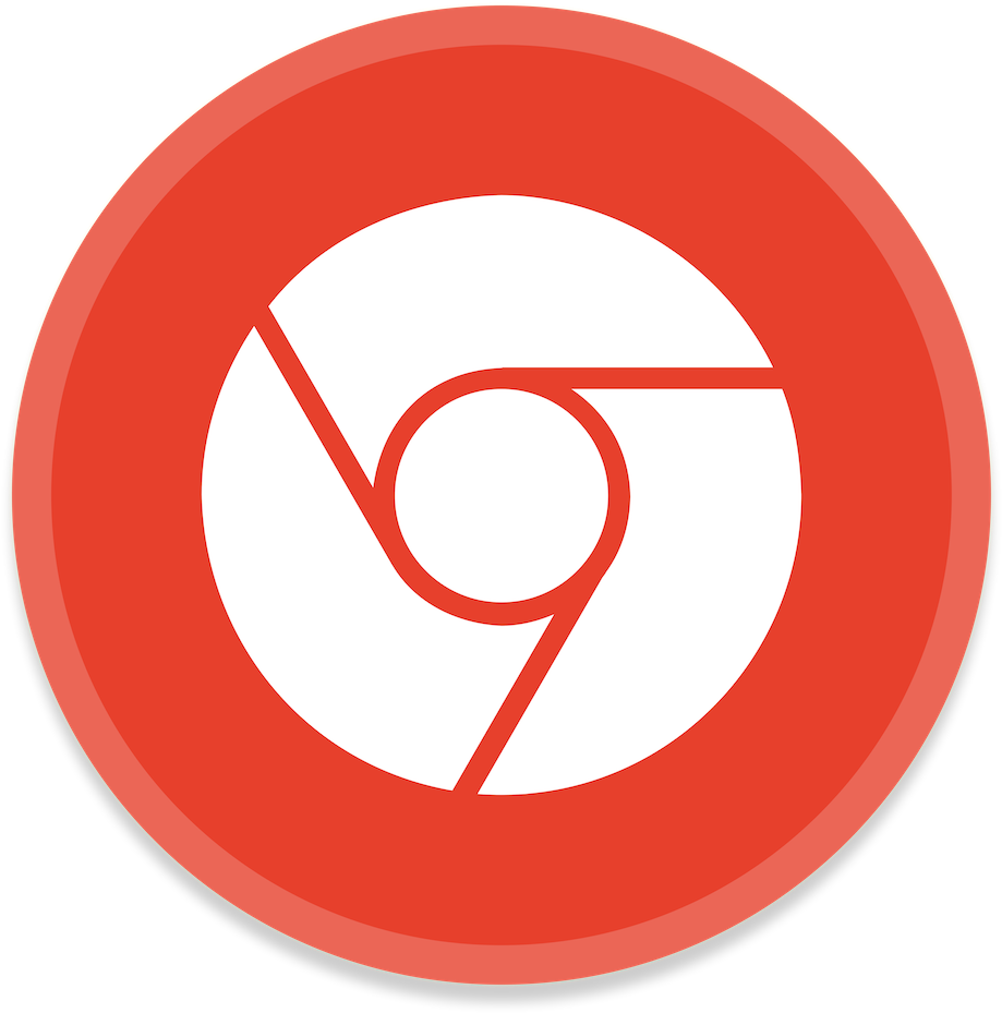 Google Chrome Logo Red Background PNG with transparent background