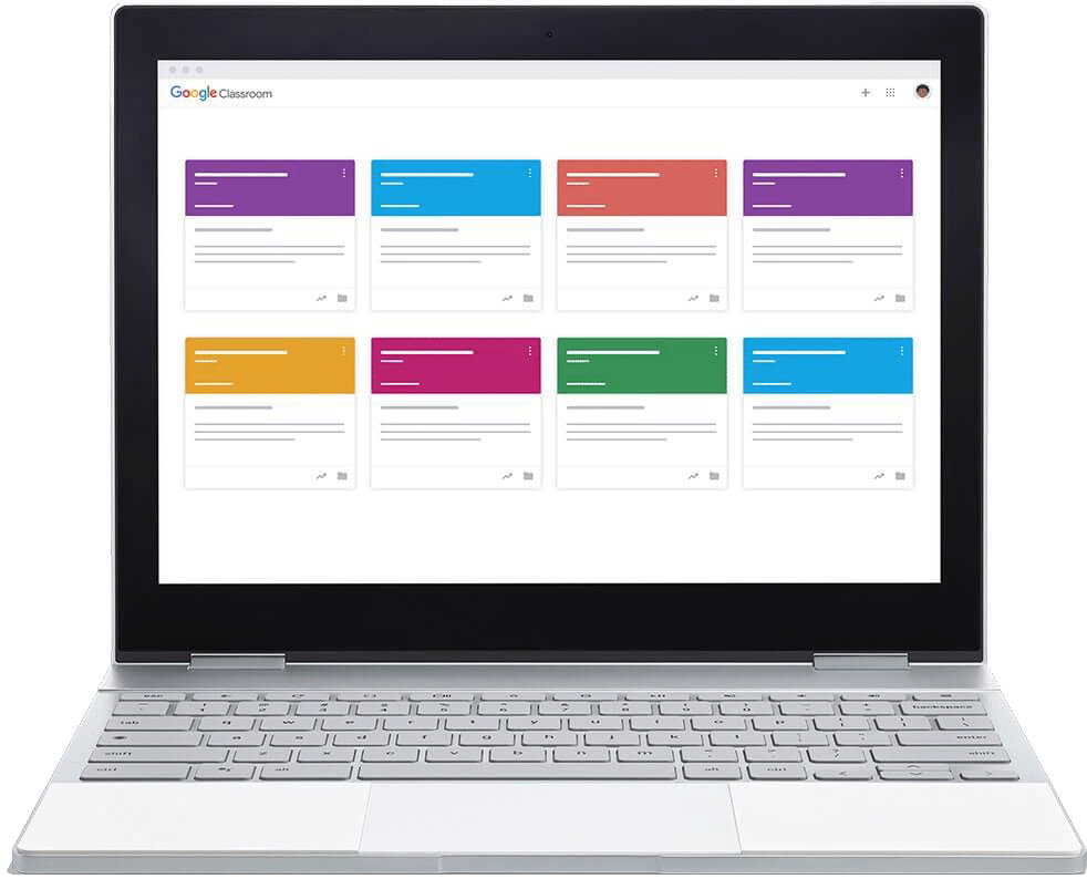 Google Classroom Interface Laptop