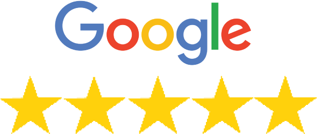 Google Five Star Rating PNG with transparent background