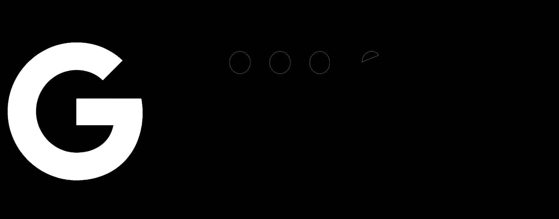 Google Partial Logo Black Background PNG with transparent background