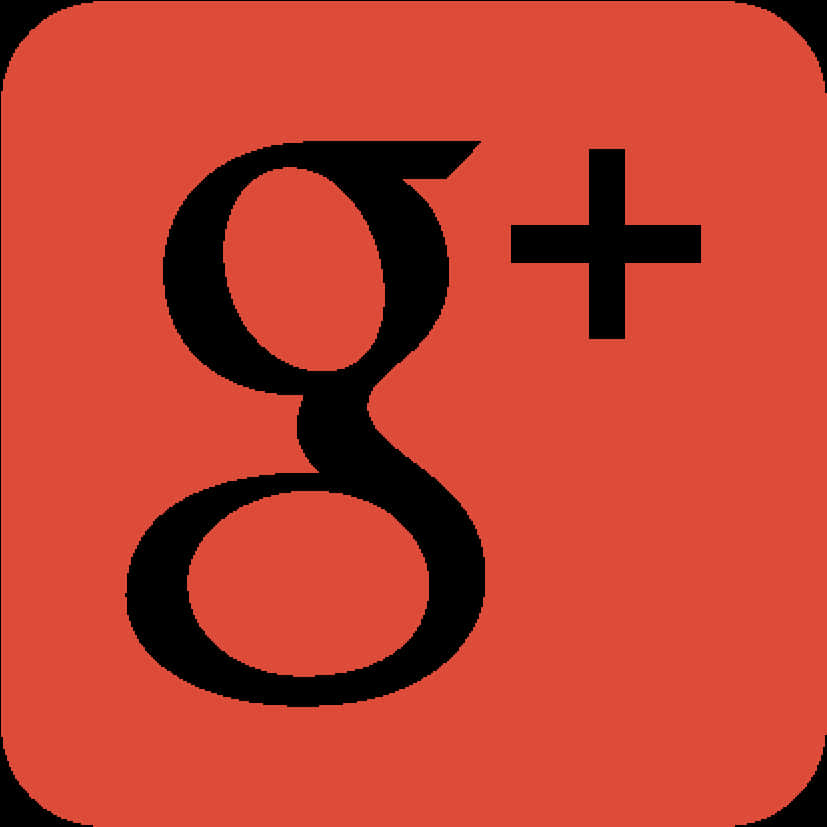 Google Plus Logo Red Background PNG with transparent background